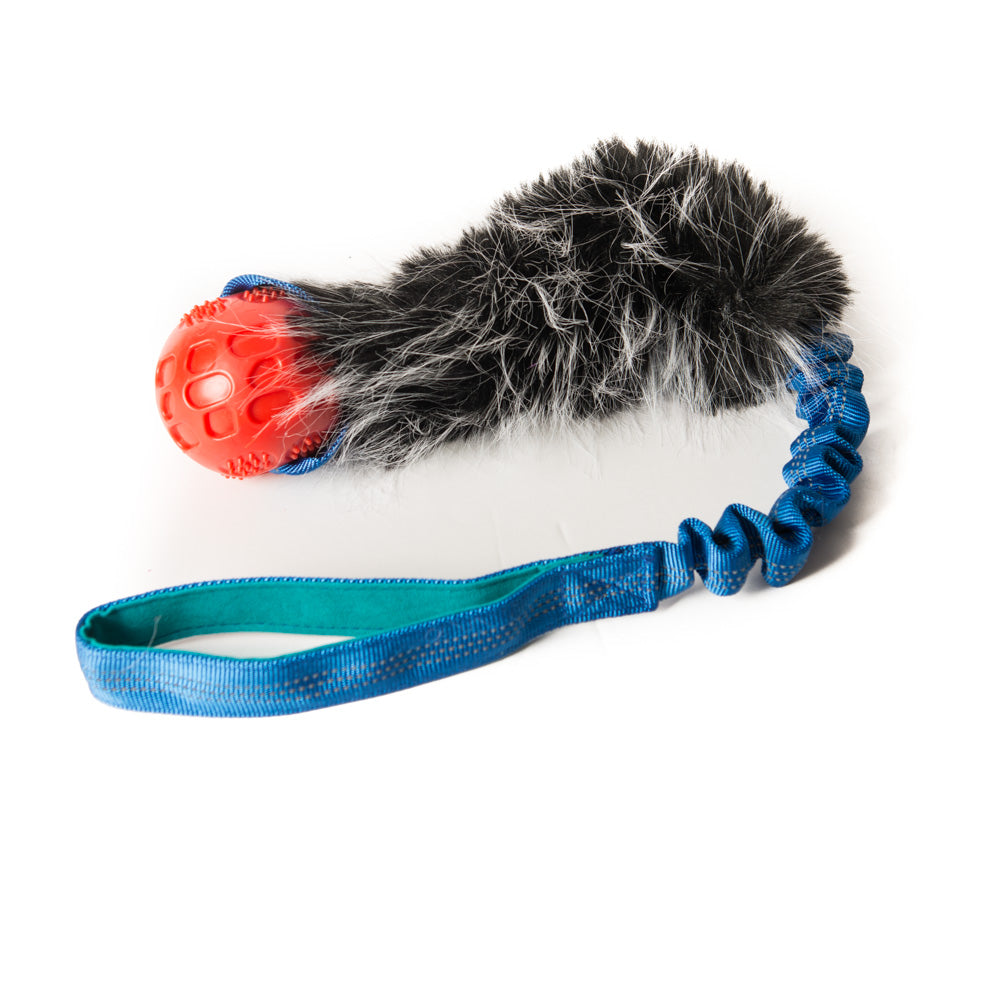Bungee Red Ball-Fur-Blue Handle