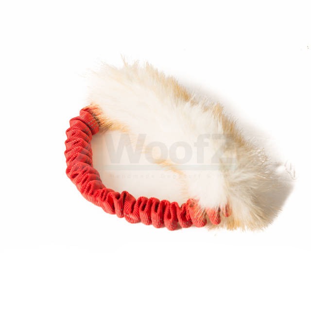 Ring Bungee White Fur - Red Handle