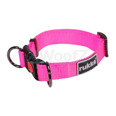 Rukka Pets BLISS DOG COLLAR | Neon Pink