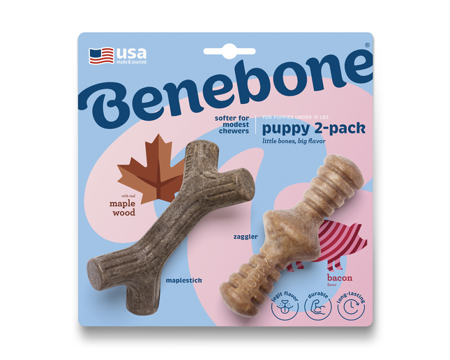Benebone Puppy Mapple Stick - Zaggler Bacon