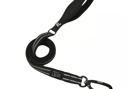 QUAPAS! Reflective padded leash Black Reflective