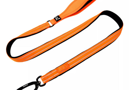 QUAPAS! Reflective padded leash Orange