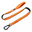 QUAPAS! Reflective padded leash Orange