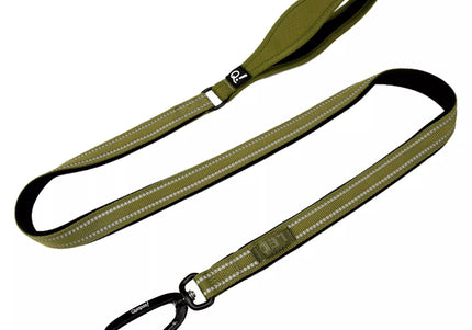 QUAPAS! Reflective padded leash Green