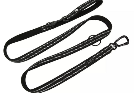 QUAPAS! Reflective adjustable leash Black
