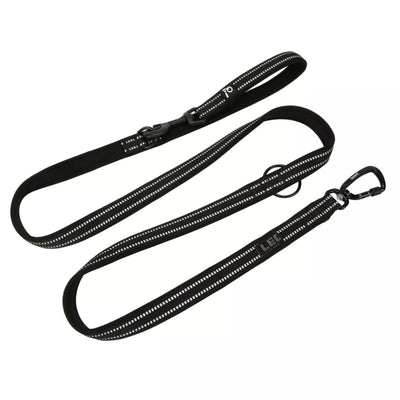 QUAPAS! Reflective adjustable leash Black