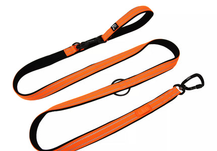 QUAPAS! Reflective adjustable leash Orange