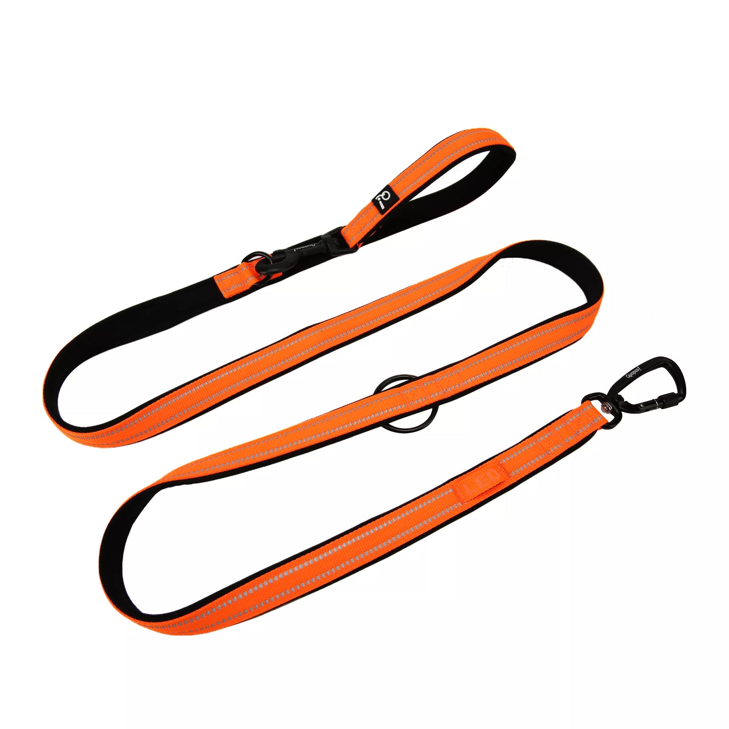 QUAPAS! Reflective adjustable leash Orange