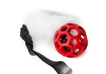 Bungee Black - Hol-EE Roller Red S - White-FUR