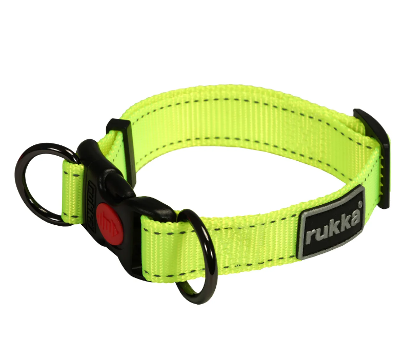 Rukka Pets BLISS NEON DOG COLLAR | Yellow