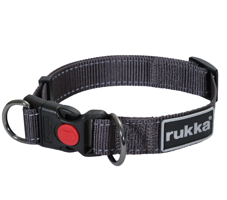 Rukka Pets BLISS DOG COLLAR | Smoke