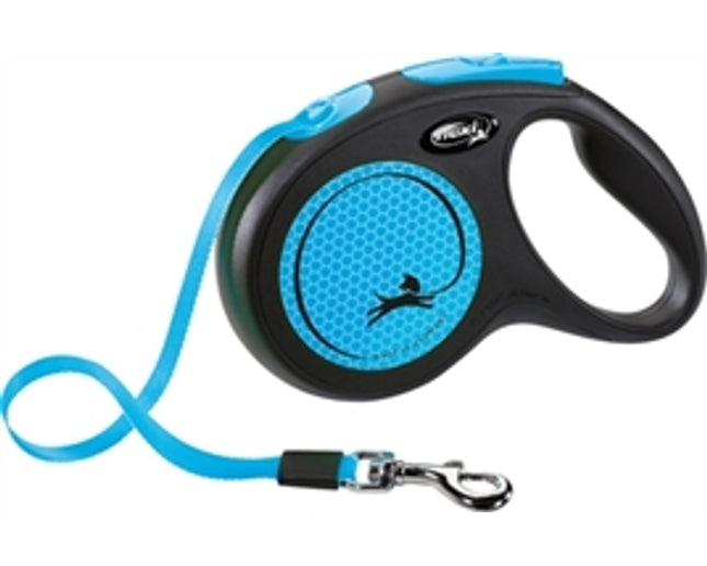 Flexi New Classic NEON TAPE BLACK/BLUE 5mtr