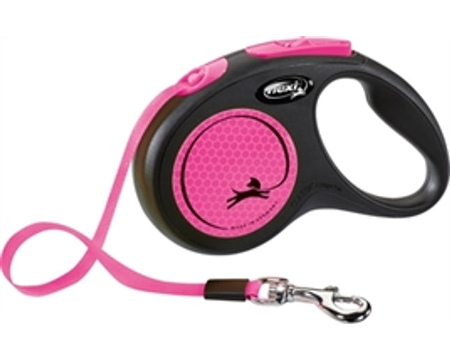 Flexi New Classic NEON TAPE BLACK/PINK 5mtr