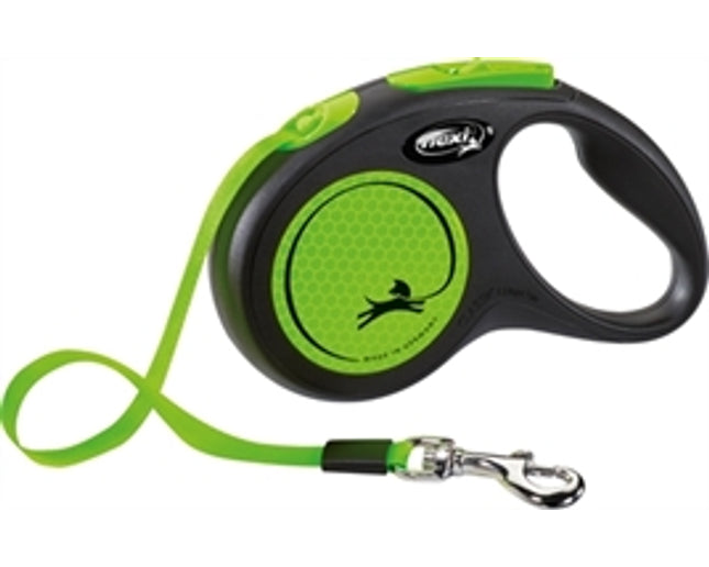Flexi New Classic NEON TAPE BLACK/GREEN 5mtr