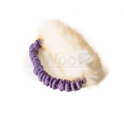 Ring Bungee White Fur - Purple Handle