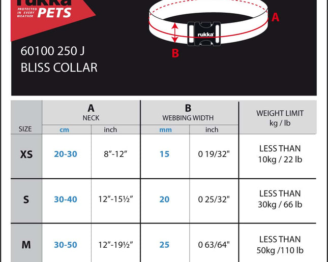 Rukka Pets BLISS DOG COLLAR | Smoke