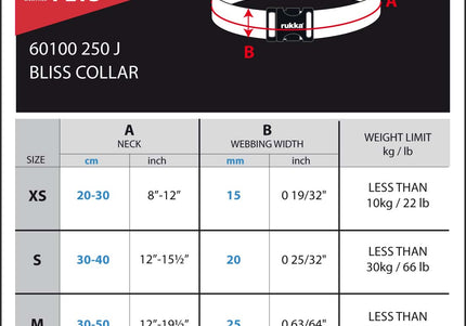 Rukka Pets BLISS DOG COLLAR | little finger