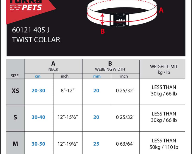 Rukka Pets TWIST DOG COLLAR | Aruba
