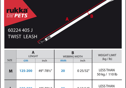 Rukka Pets TWIST LEASH | Red