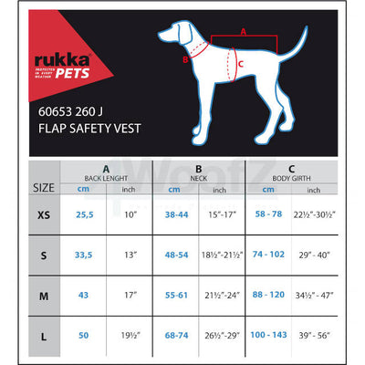 Rukka Pets Dog Safety Vest Flap Neon Yellow